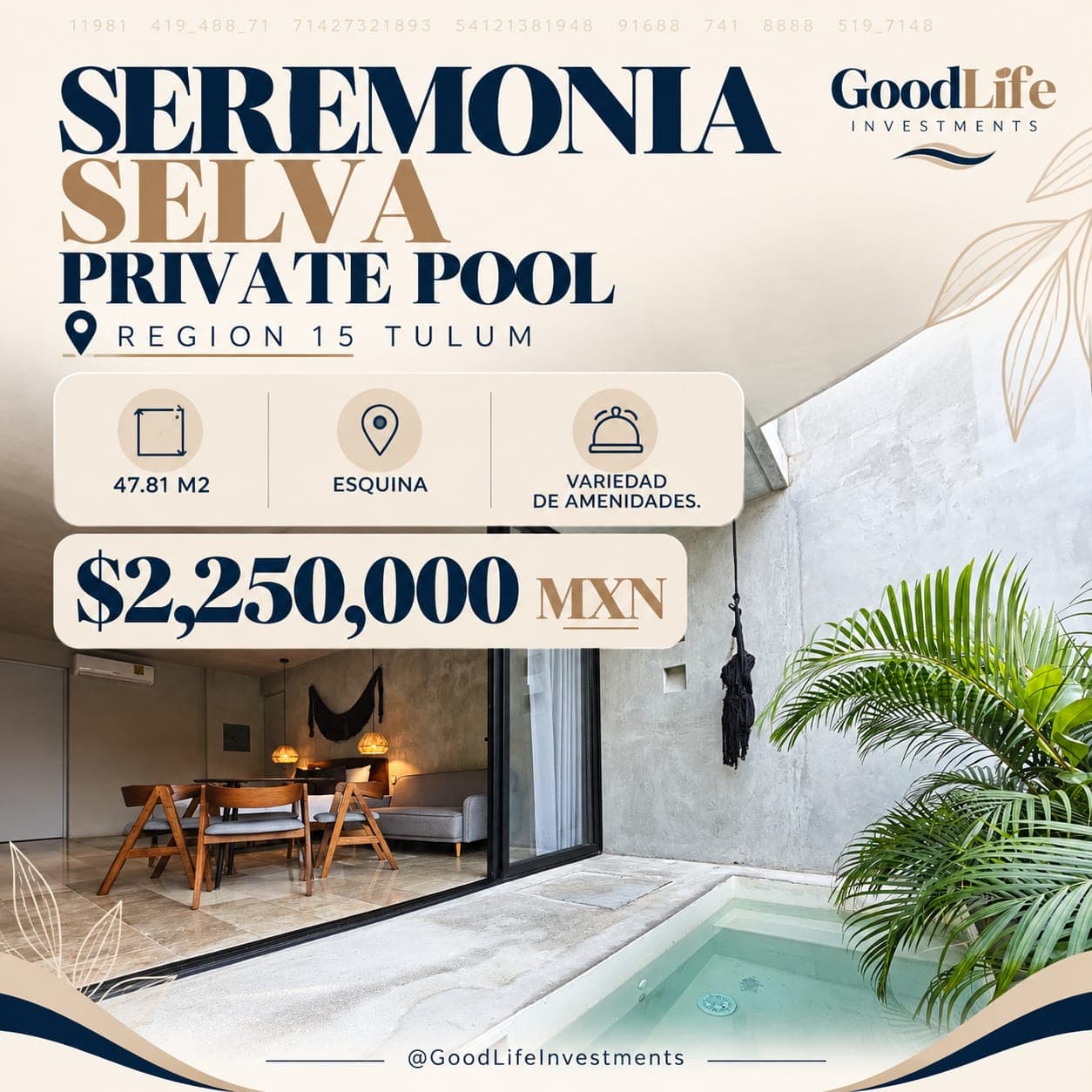*_VENTA ESTUDIO PLANTA BAJA PLUNGE POOL SEREMONIA SELVA_*