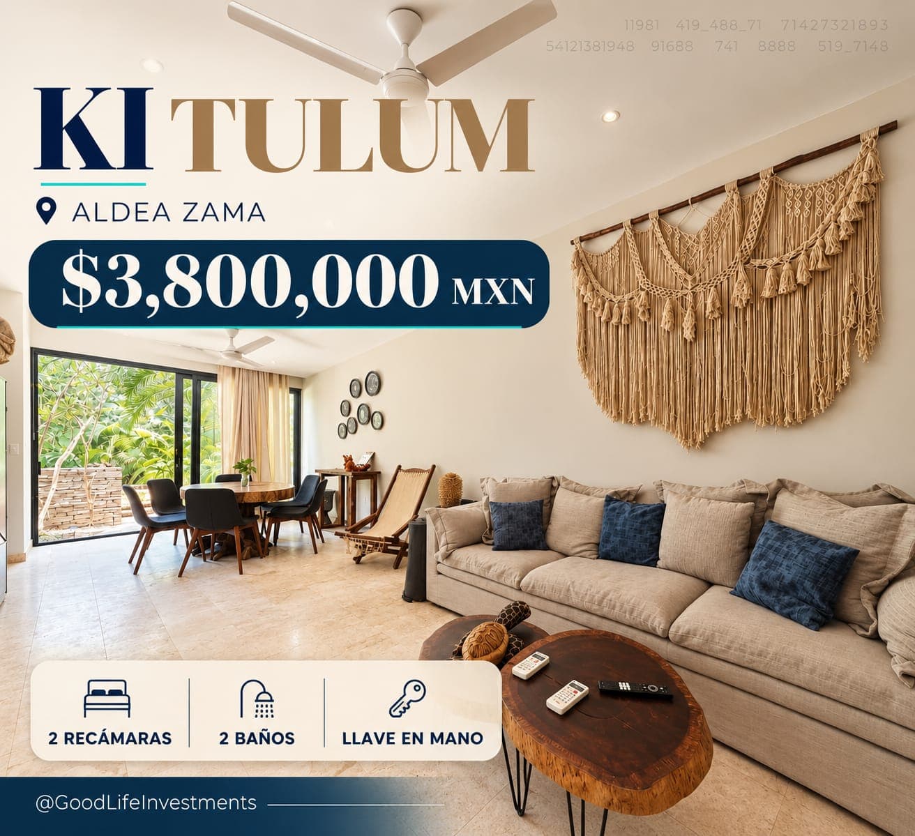 *_EN VENTA KI TULUM PLANTA BAJA 2 BDR_*