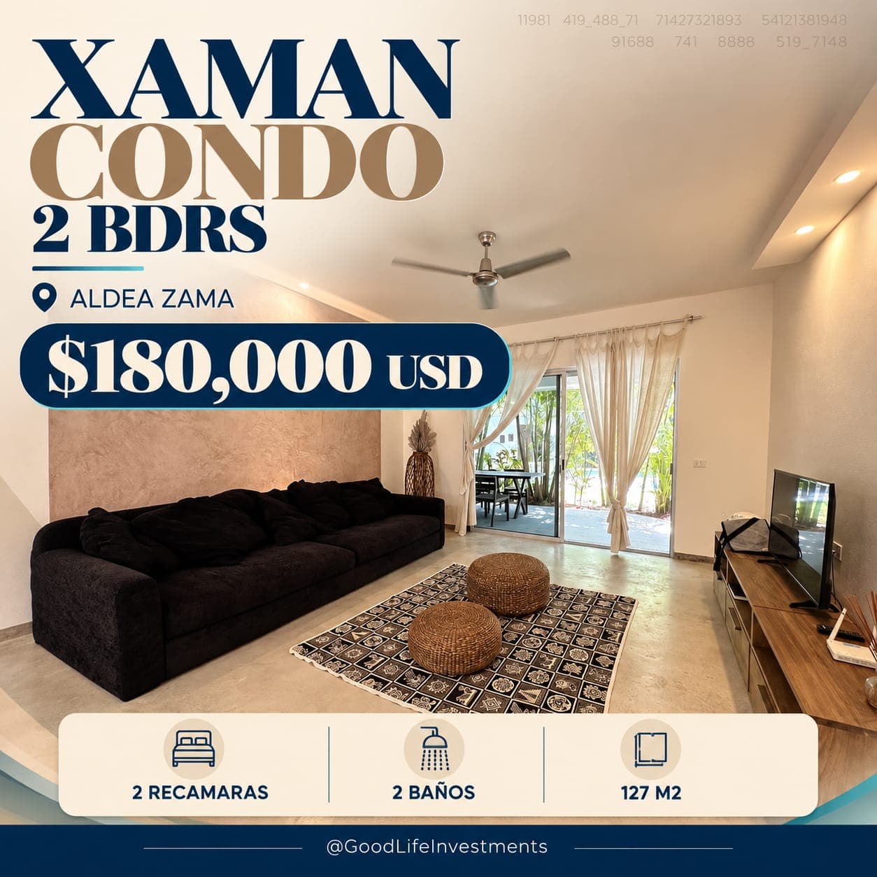 *_AMPLIO DEPARTAMENTO EN PLANTA BAJA CONDOMINIO XAMAN, EN ALDEA ZAMA_*